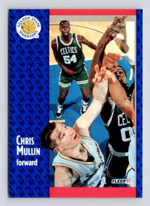 Tarjeta Fleer 1991, #69 Chris Mullin Salón de la Fama, Golden State Warriors - Imagen 1 de 3