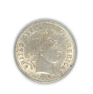 1914-D Barber Dime Au + Ausgezeichnete Ösen Appeal, Mint Luster Und Licht Toning - Bild 1 von 4