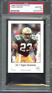 1988 Green Bay PACKERS Police TIGER GREENE East Henderson North Carolina PSA 10 - Picture 1 of 2