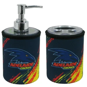 Juego de baño Adelaide Crows dispensador de jabón y soporte para cepillo de dientes regalo en caja - Imagen 1 de 3