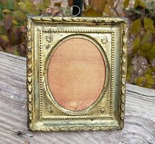 c1820 Excellent Early American Brass Silhouette Miniature 3 3/8 x 4 1/4 Frame