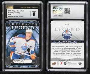 2009-10 Upper Deck Artifacts Legend Silver /75 Wayne Gretzky #135 CSG 8 HOF