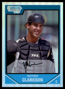 2007 Bowman Chrome Refractor Matthew Clarkson #/500 #BC8