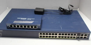 Netgear ProSafe FS726TP 24-Port Managed PoE Switch + ProSafe 8-Port GS108 - Picture 1 of 22