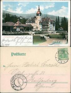 Pocztówka Bad Flinsberg Świeradów-Zdrój Partie am Kurhaus 1904