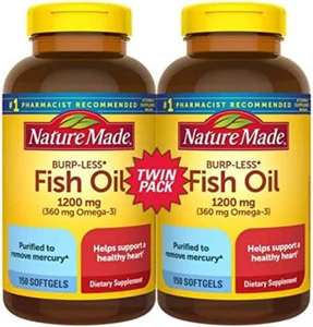 Fish Oil Burp-Less, 1200Mg, 360Mg Omega 3, 150Ct - Picture 1 of 12