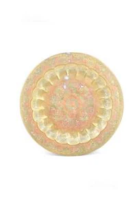 Piatto In Ottone Decorato Orientale 38 Cm Difetti - Imagen 1 de 3