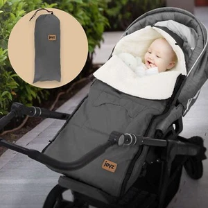 Chancelière bébé d'hiver sac de couchage anthracite fermeture éclair 94x48x10 cm - Photo 1/7