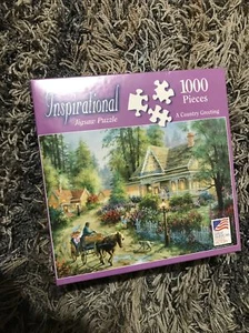 New GREAT AMERICAN FACTORY Inspirational "A Country Greeting" 1000 Piece PUZZLE - Picture 1 of 3