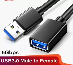 USB 3.0 Extension Cable High Speed Extender Cord Adapter Type A Male to Female - Picture 1 of 7