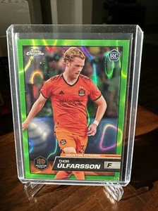 2023 Topps Chrome MLS THOR ULFARSSON RC NEON GREEN LAVA REFRACTOR 87/99 #136 - Picture 1 of 3