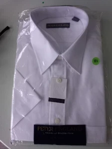 Vintage Peter England White Short Sleeved Shirt - Picture 1 of 3