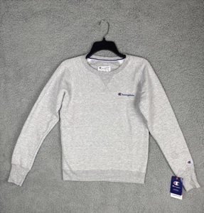 Champion Damen grau Powerblend Boyfriend Grafik Crew Sweatshirt Gr. XS - Bild 1 von 8