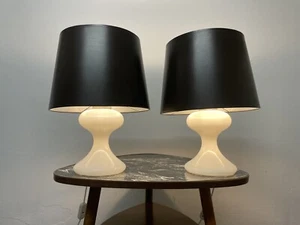 Ingo Maurer ML1 / Vintage Glas Tischlampen / 1960 1970 Mid-Century Lampe M Paar - Bild 1 von 10