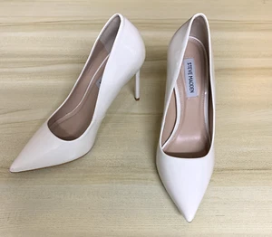 Women's Size 8 AU Steve Madden Point Toe Slip On Event Heels, Patent Nude - Picture 1 of 16