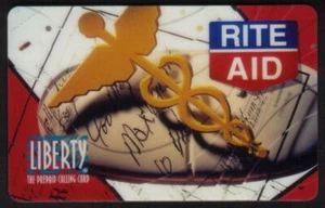 $5. Tarjeta Rite Aid con emblema médico (2ª edición) serie 'D' tarjeta telefónica usada - Imagen 1 de 2