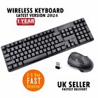 Wireless Keyboard And Mouse Combo Set Ultra Slim 24Ghz Kit Usb Receiver For Pc