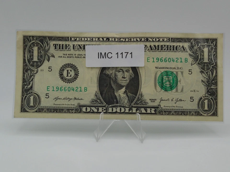 Fancy Serial Number $1 Birthday Note April 21, 1966  E19660421B  Richmond 1171 - Image 1 of 1