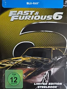 Fast & Furious Six 6 Limited Steelbook Edition mit Rückenmotiv Blu Ray NEU OVP - Picture 1 of 1