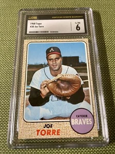 1968 Topps Joe Torre #30 CSG 6 EX-MT - Picture 1 of 2
