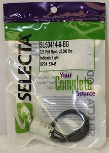 Selecta Products SL53414-6-BG 125 Volt Neon Indicator Light **Factory Sealed** - Picture 1 of 4