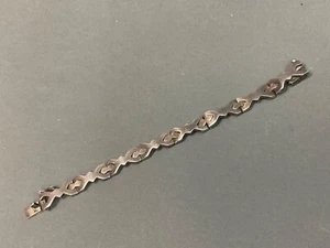 Vintage Mexico Sterling Silver Puzzle Design 7 1/2" Bracelet 42.6 Grams TC-264 - Picture 1 of 10