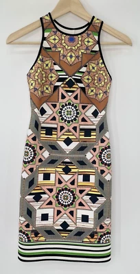 Vestido Clover Canyon para mujer joyas abstractas ajustado neopreno cóctel talla XS Foto 1 de 4