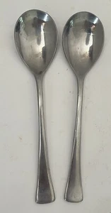 TWO 8-1/8" Serving Spoons - NARVIK - Reed & Barton REBACRAFT Stainless Korea - Picture 1 of 3