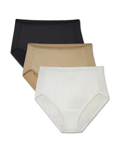 Vanity Fair Radiant S/5 Womens Small Hi-Cut Underwear Panties 3-Pair Silky Nylon - Picture 1 of 12