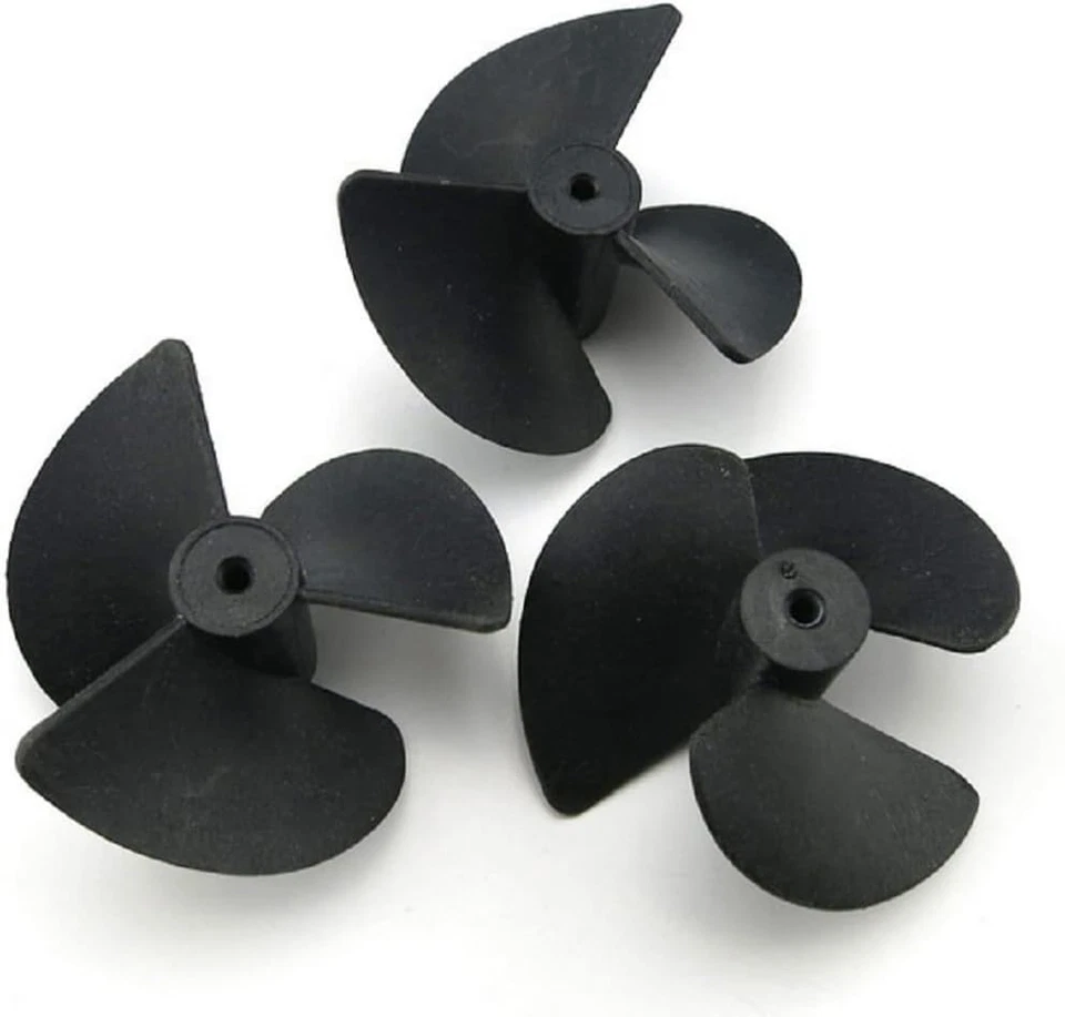 12 piezas hélices de barco de radiocontrol accesorios de 3 paletas para eje de motor de 2 mm modelo de envío RC Foto 1 de 4