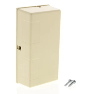 Leviton 41198-IQ Ivory Dual 8-Position Jacks USOC Type 635 Surface Mount 66-Clip - Picture 1 of 6