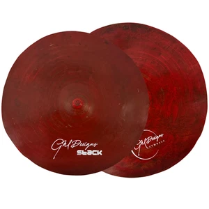 Pila Crunch/Clap 11"/13" GM Designs ROSSO singola - sporca, tagliata e testurizzata! - Foto 1 di 6