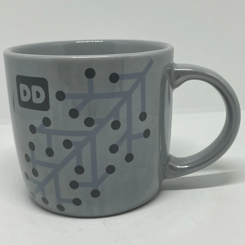 2014 Light Gray Dunkin' Donuts Pearlescent Luster Snowflake Holiday Coffee Mug - Image 1 of 4
