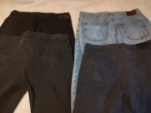 Calvin Klein Mens 4 Pair Bundle Jeans Pants 38" x 32" / 38" x 34" Black Blue - Picture 1 of 14