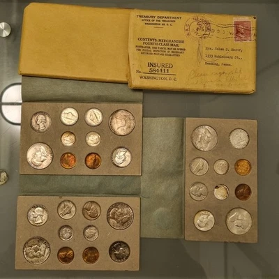 1952 US Mint Set in ORIGINAL MINT SET Toned in Envolope P D S Uncirculated - Image 1 of 4