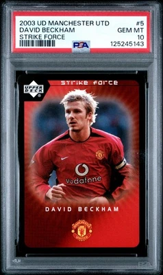 PSA 10 2003 Upper Deck #5 David Beckham Manchester United Strike Force Foto 1 de 2