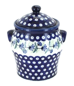 Blue Rose Polish Pottery Sweet Annie Large Canister - Picture 1 of 1