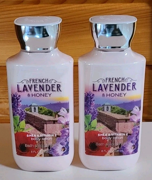 Bath & Body Works French Lavender and Honey Lotion 8 Oz 2 Bottles