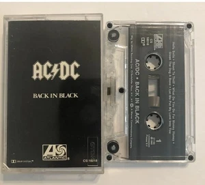 ACDC Cassette Tape BACK IN BLACK 80s Metal Rock 1980 - Picture 1 of 1