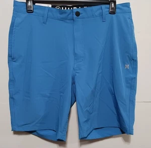 Hurley Shorts All Day Hybrid Quick Dry Stretch Blue Men's Size 36 AM21 - Picture 1 of 10