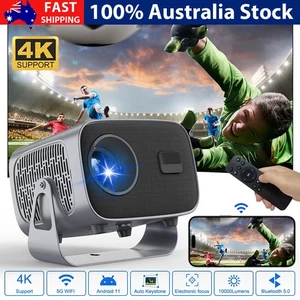 5G Smart LED Mini Projector Bluetooth WiFi Projector Android & IOS Home Theater - Picture 1 of 20