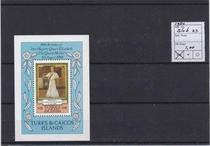 Turks & Caicos postfris 1980 MNH block 23 - Queen Mother 80 year (S0280) - Picture 1 of 1