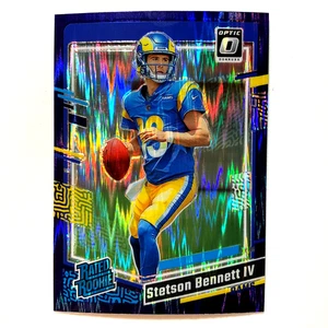 2023 Panini Donruss Optic Rated Rookie Stetson Bennett Purple Shock RC Rams #267 - Bild 1 von 2