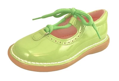 DE OSU/FARO -Spain - SALE - Girls' Lime Green Patent Shoes - European 24 -Size 7 - Image 1 of 4