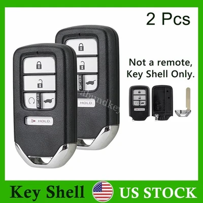2 fundas para llavero remoto SUV para Honda Civic Pilot CR-V 2017 2018 2019 2020 Foto 1 de 4