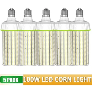 5X 100W LED Corn Light Bulbs Industrial Factory Warehouse Highbay Lamp 15000 LM - Picture 1 of 16