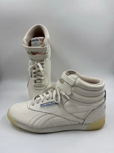 Reebok Freestyle Vintage IT'S A MAN'S WORLD High Top Sneakers Women's US10 Retro - Picture 1 of 20