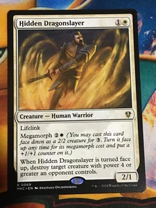 C5565 MAGIC MTG COMMANDER KARLOV MANOR HIDDEN DRAGONSLAYER #0069 RARE NM - Picture 1 of 12