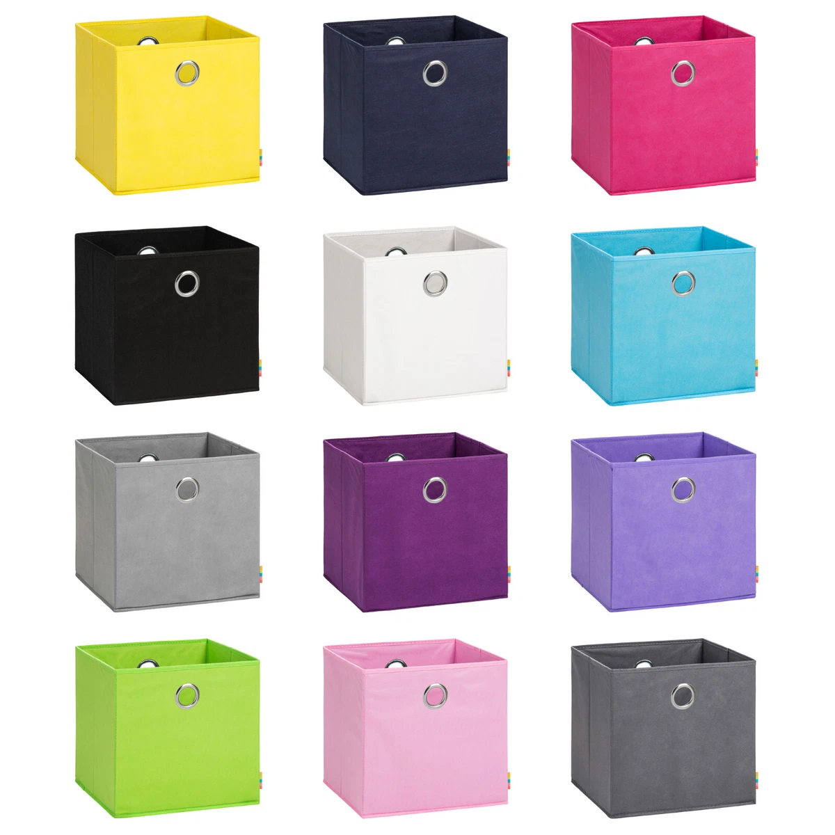 DII Vlies-Aufbewahrungskörbe – Faltbar, 33x33x33 Cm, Grau – 2er-Set Für Mehr Ordnung