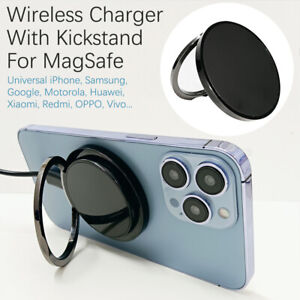 Magnetic Charger Wireless Charging MagSafe Rind Stand for iPhone Samsung Google